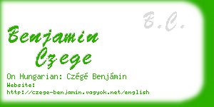 benjamin czege business card